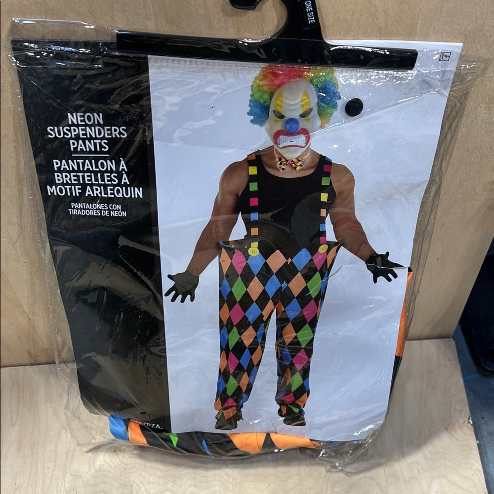 Colorful Clown Neon Suspenders